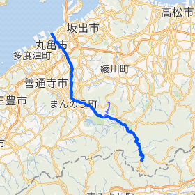 土器川の詳細な流域を示す地図