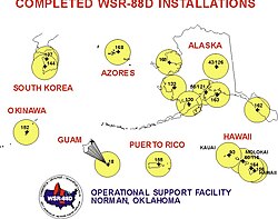 アラスカ、ハワイ、海外領土および米軍基地の観測点