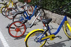 中国の各社のレンタルサイクル（中国・ 北京市 ）