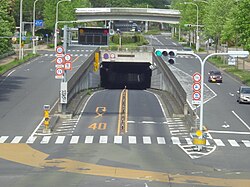 吾妻側から見たつくば花室トンネル