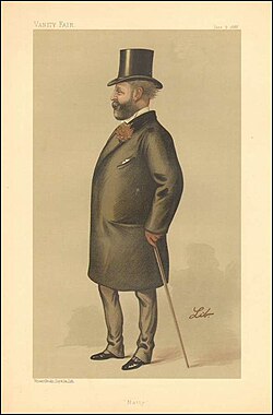 1888年6月9日の『バニティ・フェア』誌に描かれたロスチャイルド卿の似顔絵