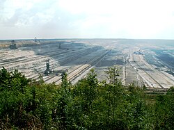 ドイツの褐炭露天掘り風景