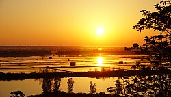 八郎潟の夕景