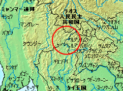 黄金の三角地帯の地図