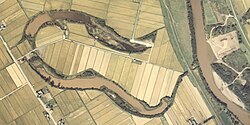 北海道雨竜郡雨竜町にある三日月湖。1977年撮影。