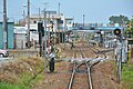 下妻駅の構内