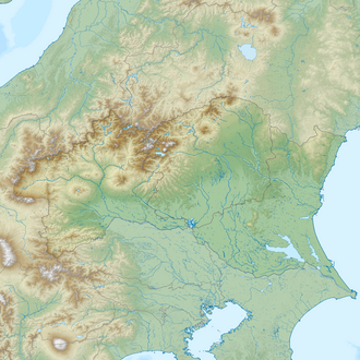 北関東における至仏山の位置図