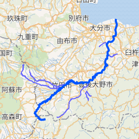 大野川水系の全体図