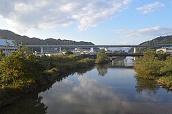 京都丹後鉄道 の橋梁から上流