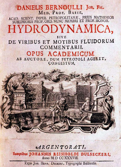 Hydrodynamica (1738)の標題紙