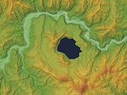 沼沢火山の地形図