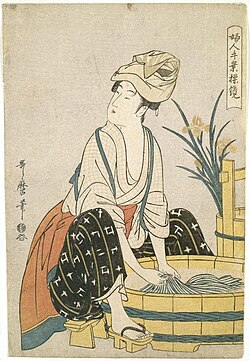 たらいによる洗濯