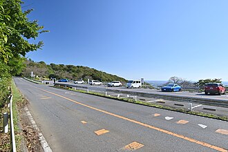 朝日峠駐車場と朝日峠展望公園