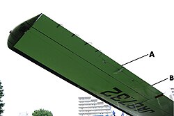 YS-11の補助翼のタブ配置