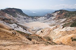 沼ノ平火口の様子