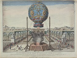 1783年9月19日の実験の様子