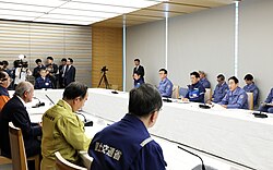 2024年1月2日、令和6年能登半島地震の非常災害対策本部会議の様子