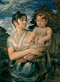画家の妻と息子