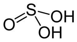 Sulfurous acidの化学構造