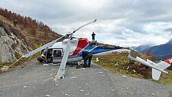 航空事故の現場を示すイメージ