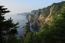 三陸海岸北部の北山崎