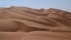 UAE国境地帯の砂丘