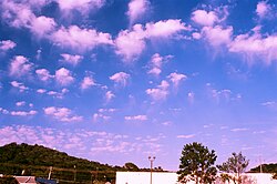 高積雲の尾流雲