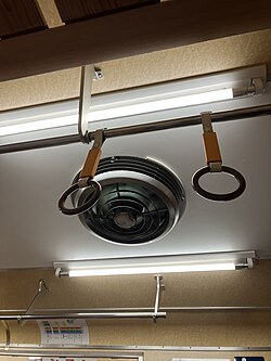 一畑電車5009系内の冷房(島根県)