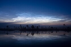 エストニアのソーマ―国立公園で見られた夜光雲