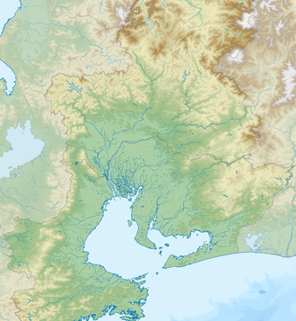 貝月山の位置（中京圏内）