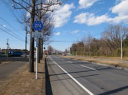 つくば市北中島付近の県道274号