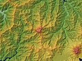 平ヶ岳周辺の地形図