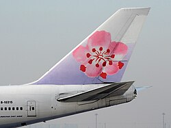 旅客機の垂直尾翼