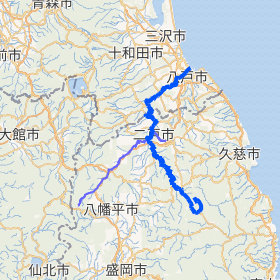 馬淵川流域の広域地図