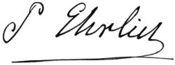 Paul Ehrlichパウル・エールリヒの署名