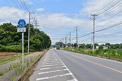 茨城県道45号つくば真岡線 つくば市大砂（2015年6月）