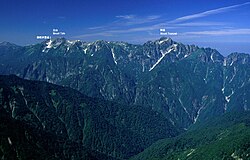 立山連峰の氷河