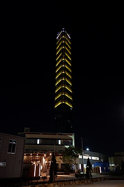 ライトアップされたゴールドタワー