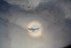 飛行機から見たブロッケン現象