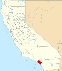 カリフォルニア州内の位置