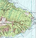 ハレアカラの地形図の一部