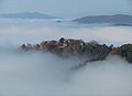 備中松山城を望む展望台からの雲海