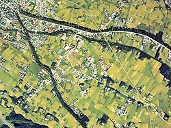 日光杉並木の空中写真（1976年撮影）