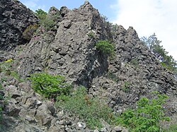 北アペニン山脈で見られる枕状溶岩