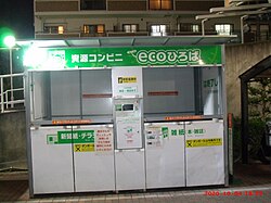 スーパーマーケットに設置された回収ボックス