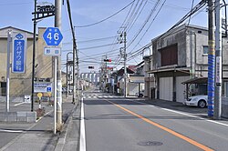 千葉県道46号野田牛久線 野田市野田（2023年2月）