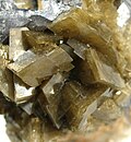 ドイツのハルツ山脈産出の菱鉄鉱の拡大図