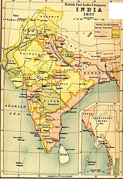 1837年当時のインド