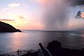 日没時の局地的な豪雨