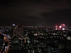 展望台から見た百道・天神方面の夜景